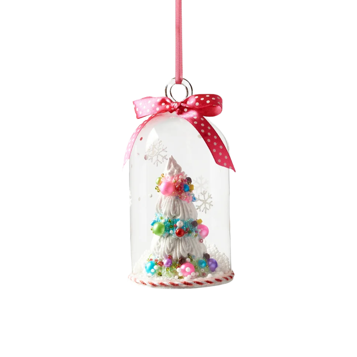 Tilly Tree Cloche Ornament, Pink