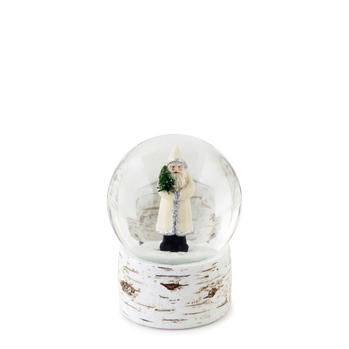 Santa Water Globe, White