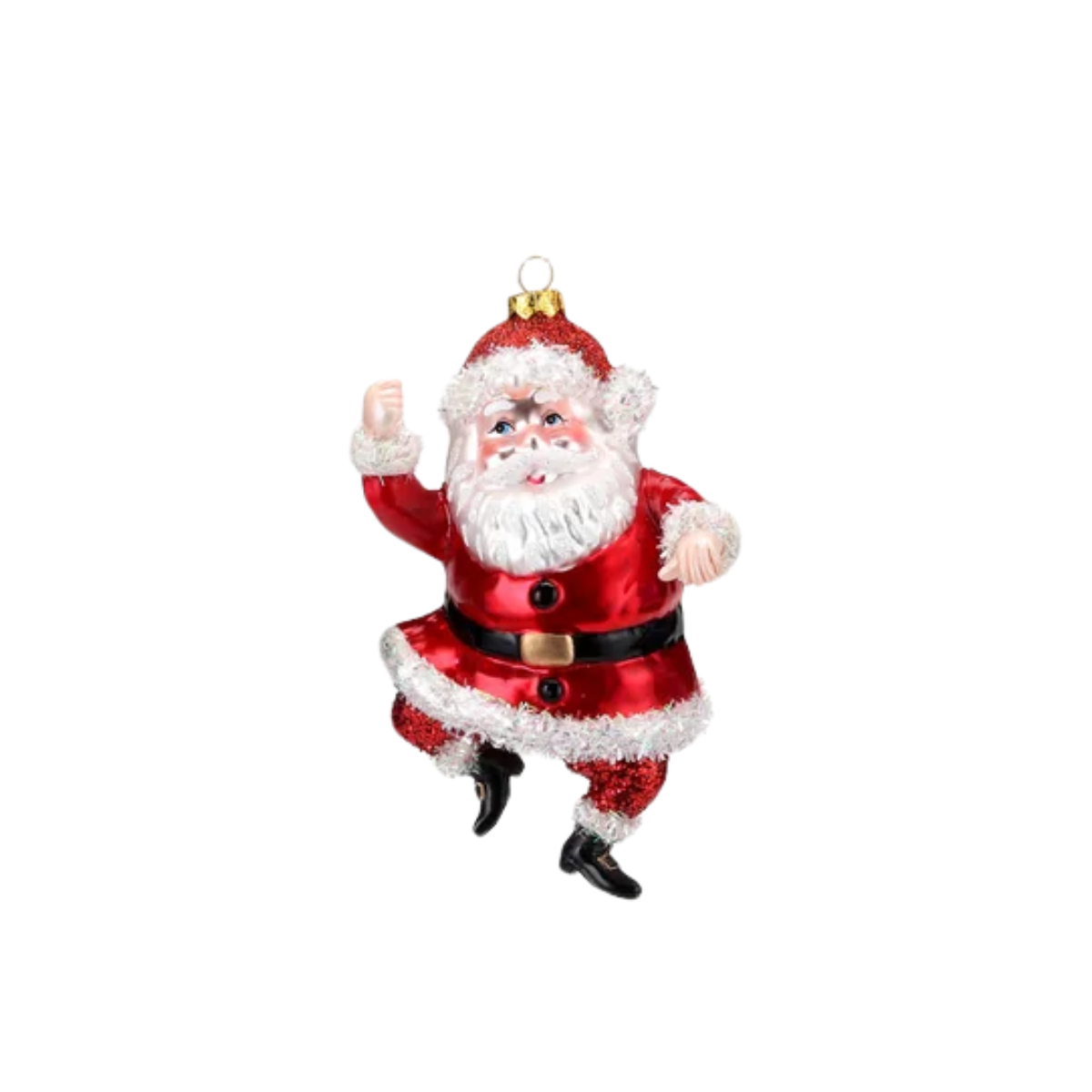 HoHoHo Bright Santa Ornament, Red