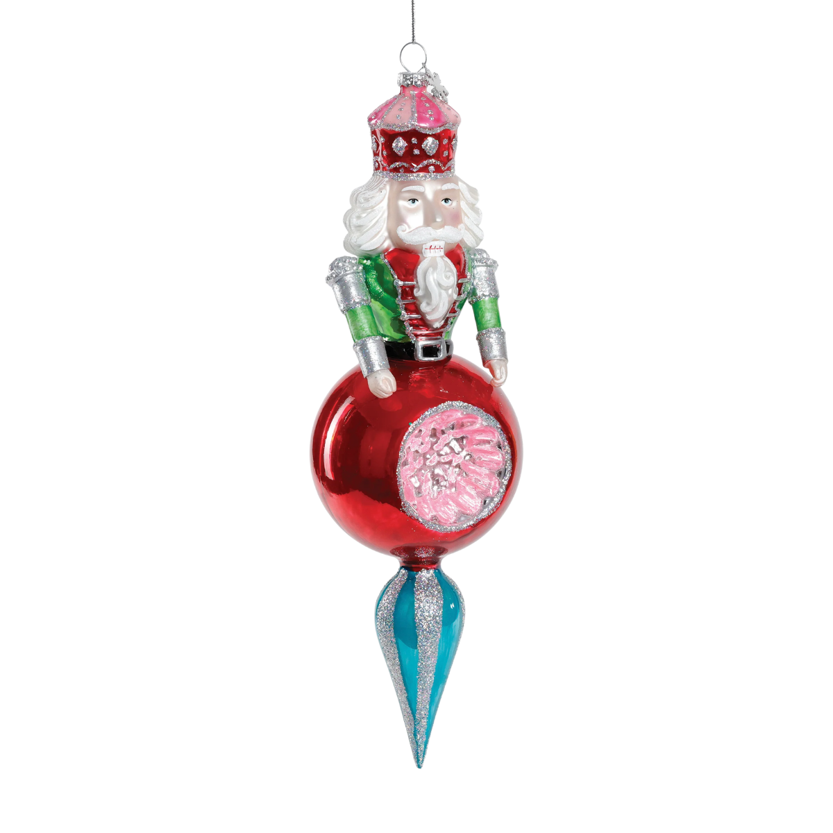 Splendid Nutracker Finial Ornament, Red
