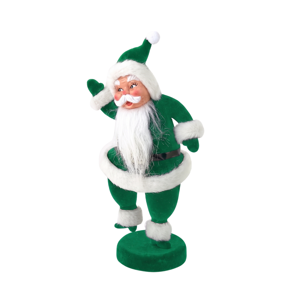 Jolly Ole Dancing Santa, Forest Green