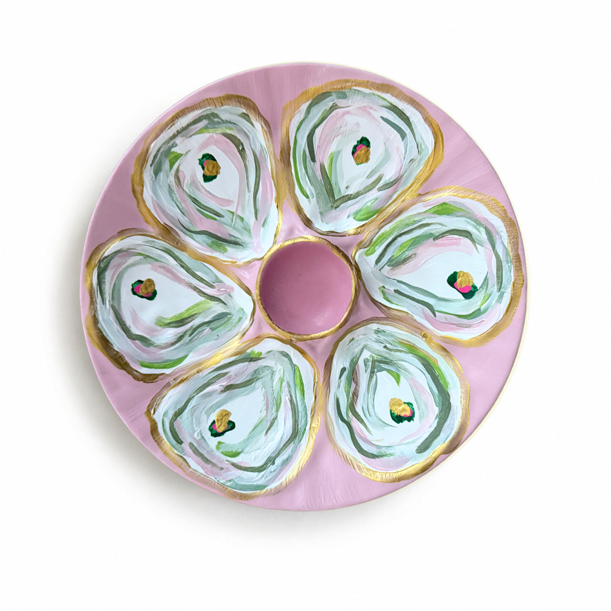Sarah's Hand Painted Plate, Multi Pink