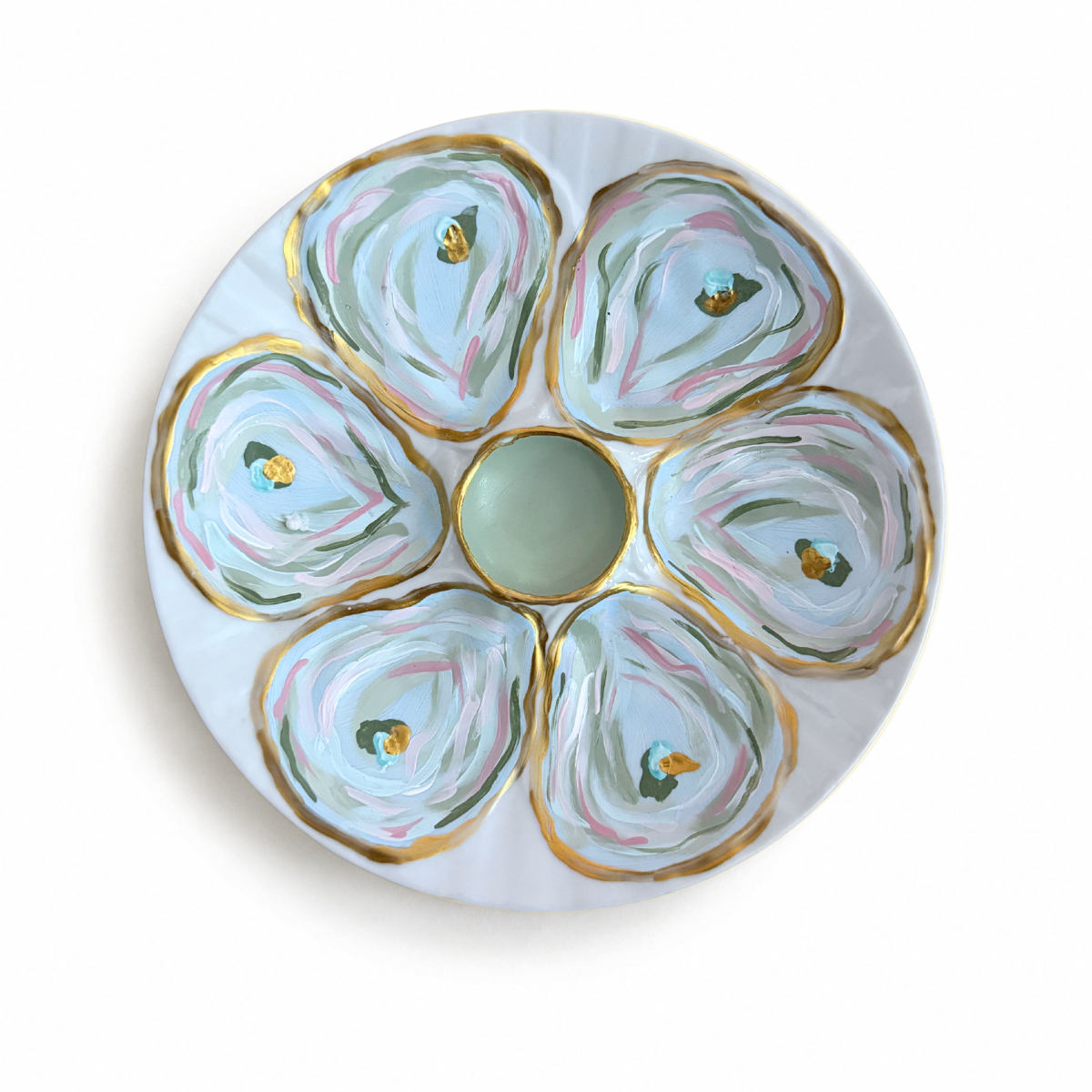 Sarah's Hand Painted Plate, Pastel Multi