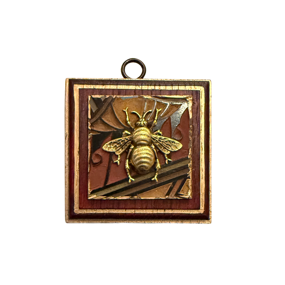 Museum Bee, Red Waxed Frame with Grande Bee on Coromandel