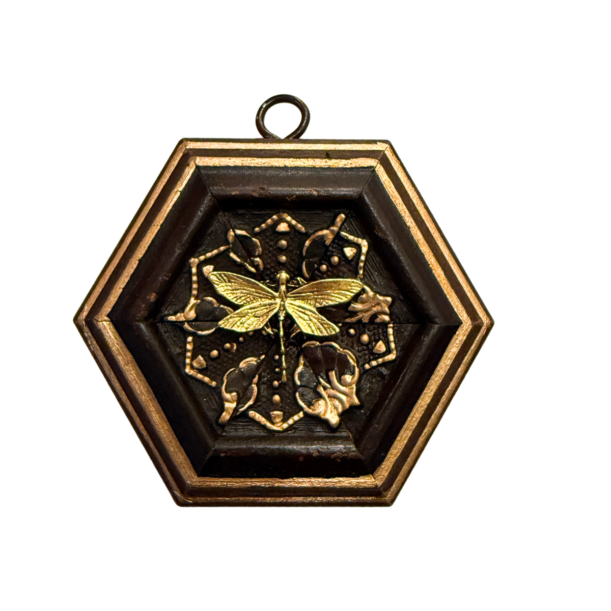 Museum Bee, Wooden Frame with Dragonfly