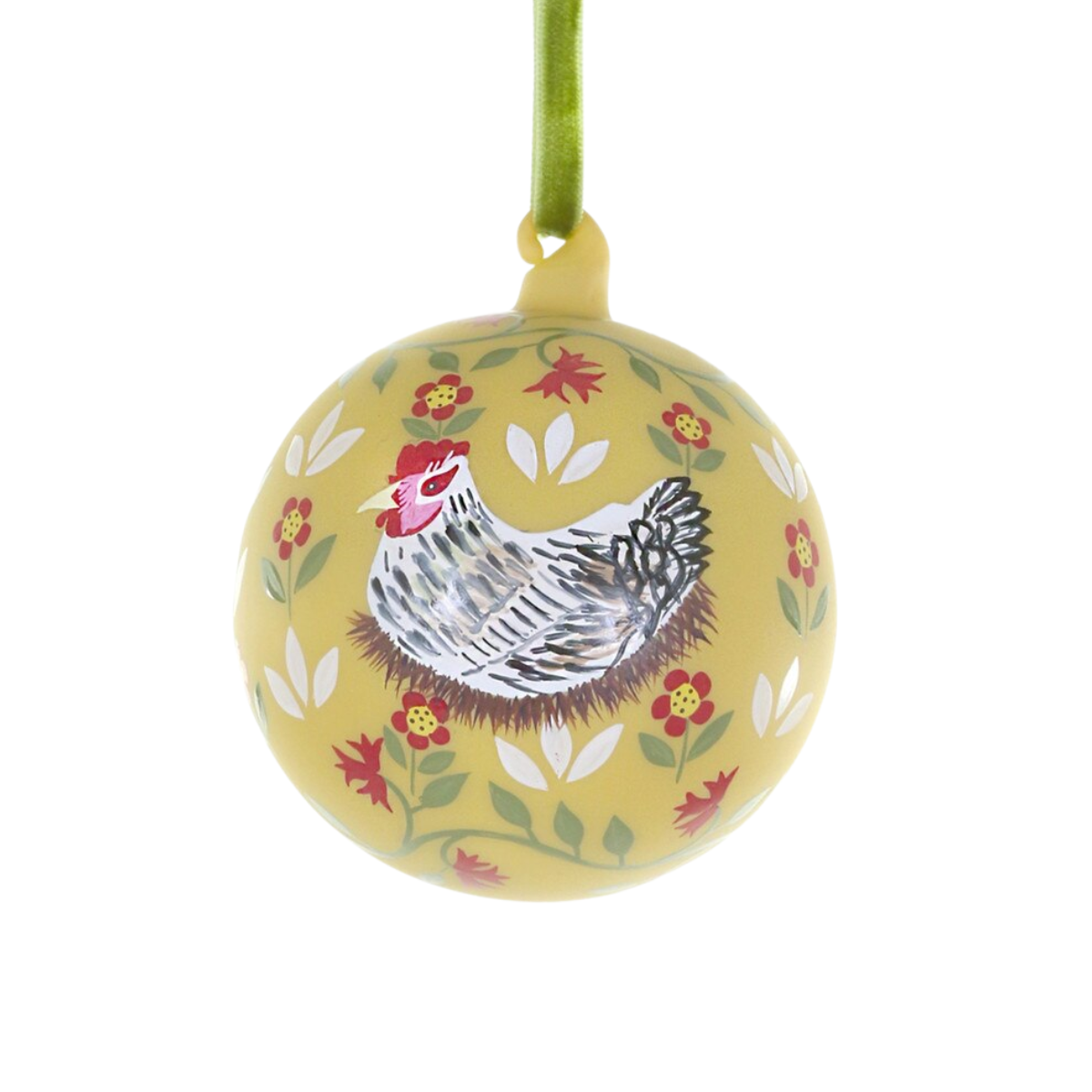 Homespun Hen Ornament