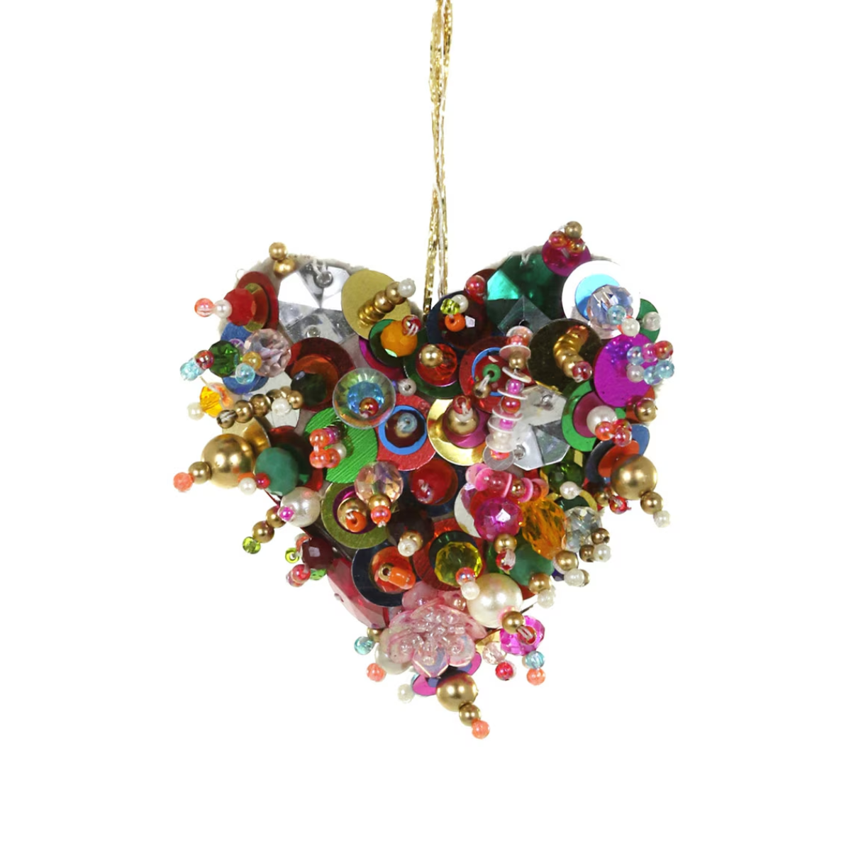 Palette Sequined Heart Ornament