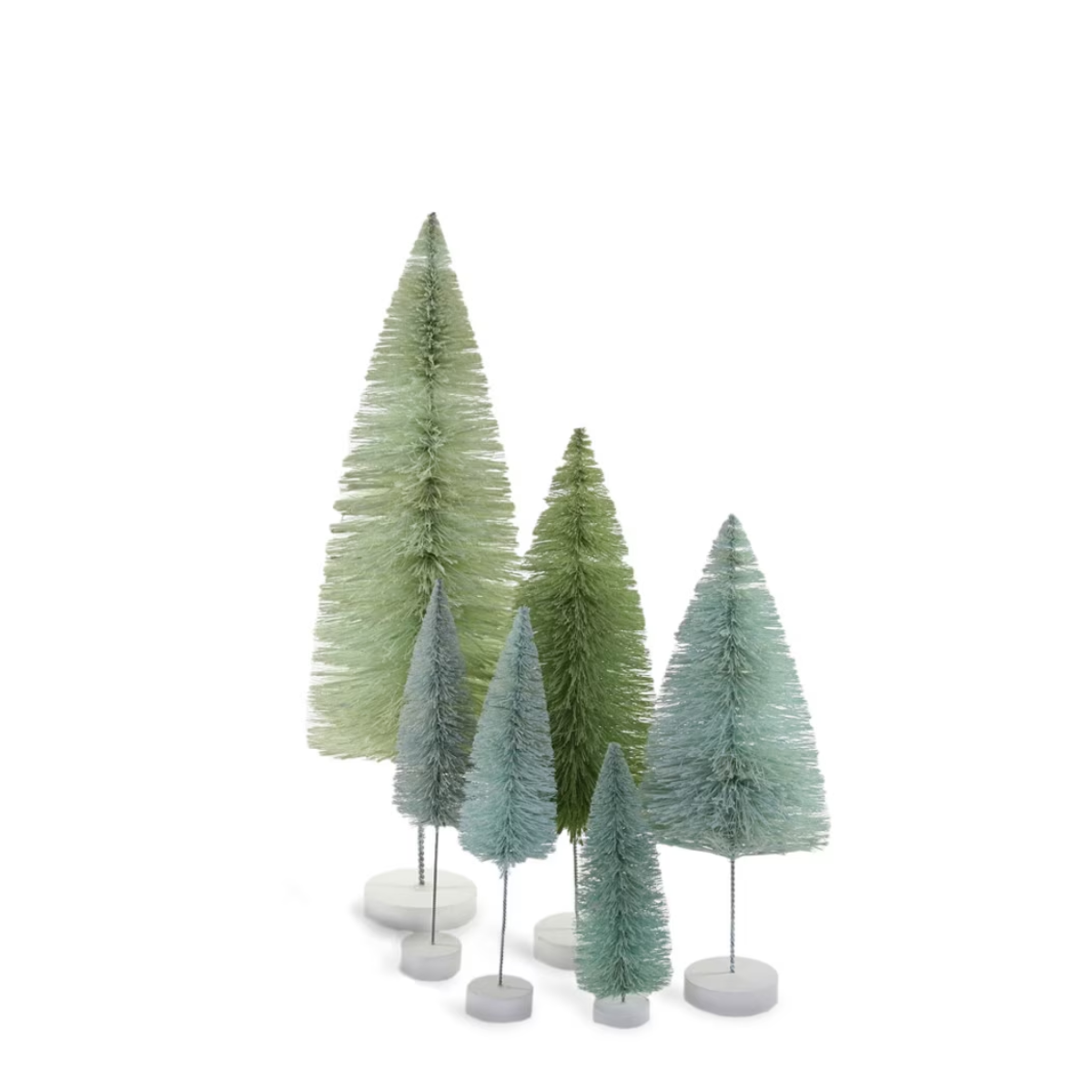 Bottle Brush Trees, Juniper Set of 6