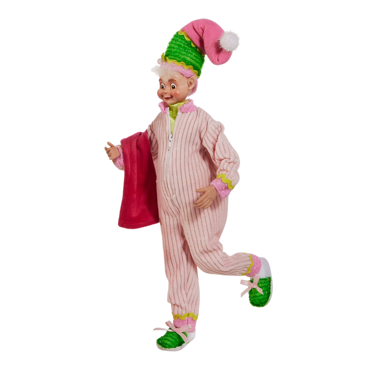 PJ Jolly Large Possable Elf, Pink PJ Suit