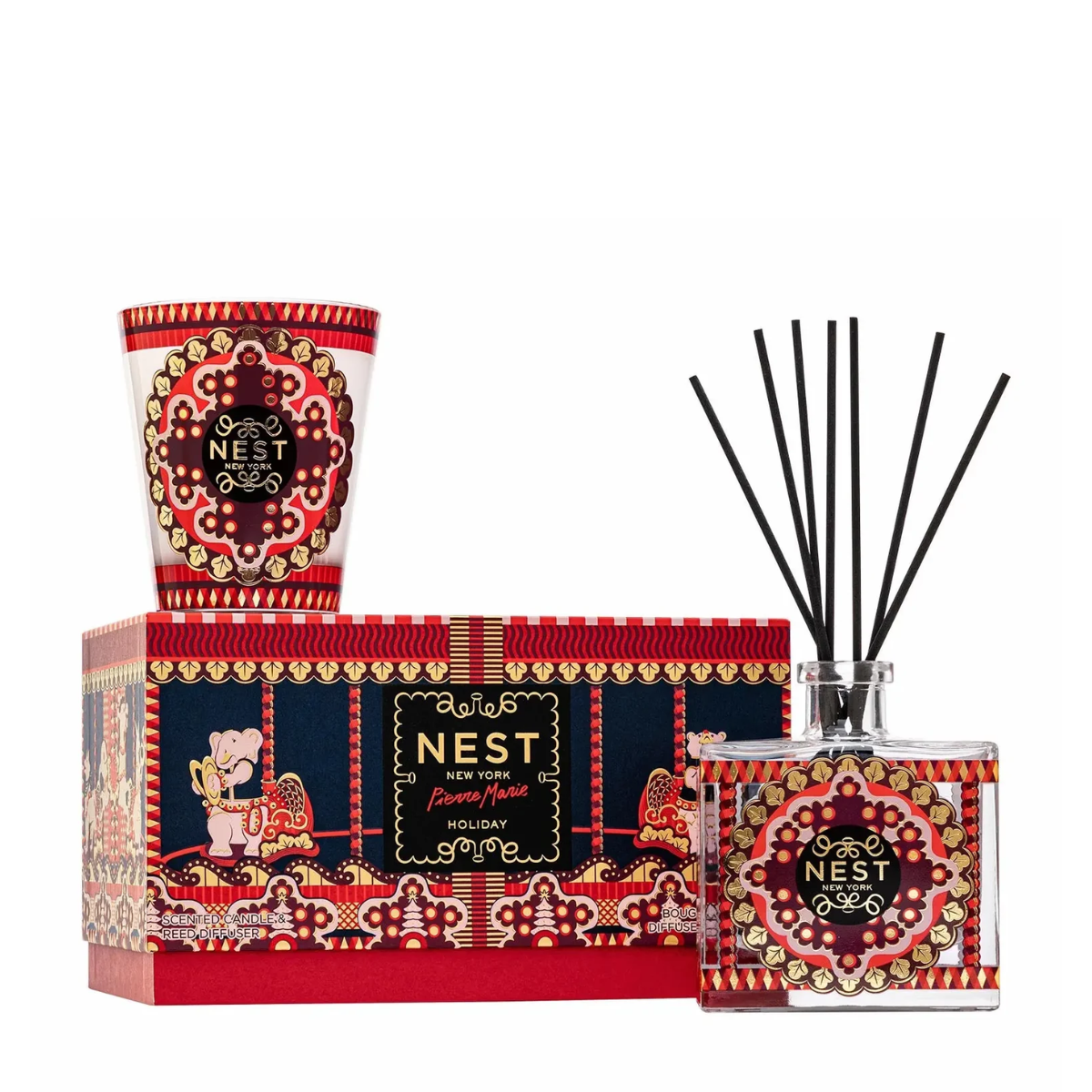 Nest New York x Pierre Marie Holiday Classic Candle & Reed Diffuser Set