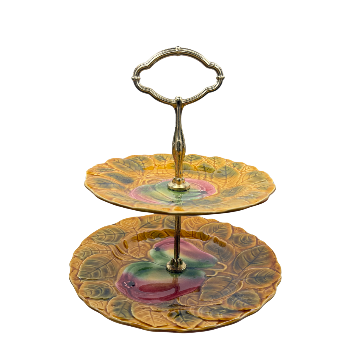 Vintage Sarreguemines Two-Tiered Server