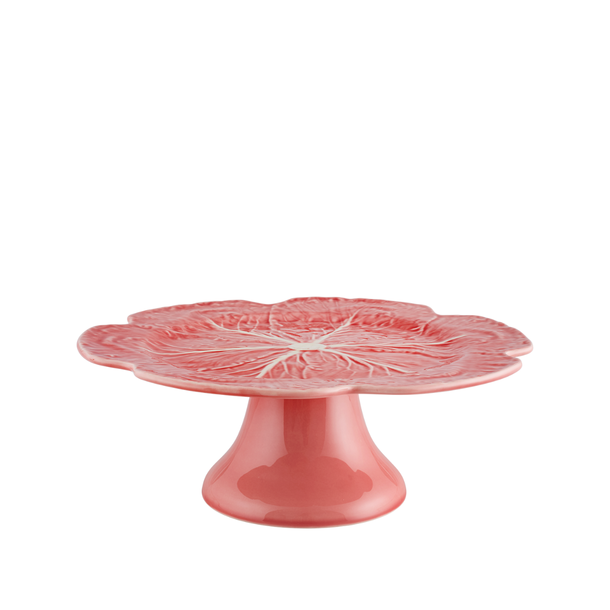Bordallo Pinheiro Cabbage Cake Stand, Pink