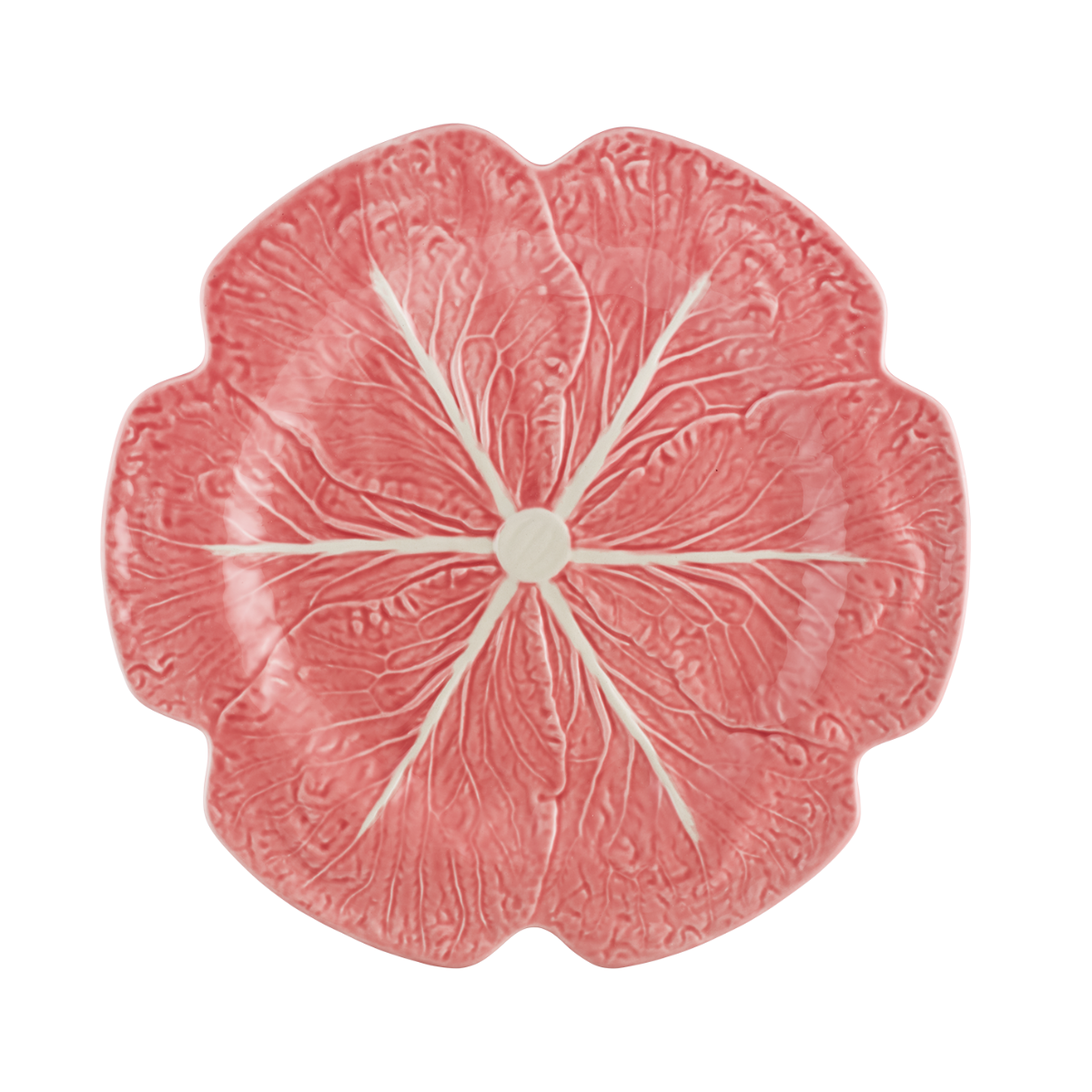 Bordallo Pinheiro Cabbage Charger Plate, Pink