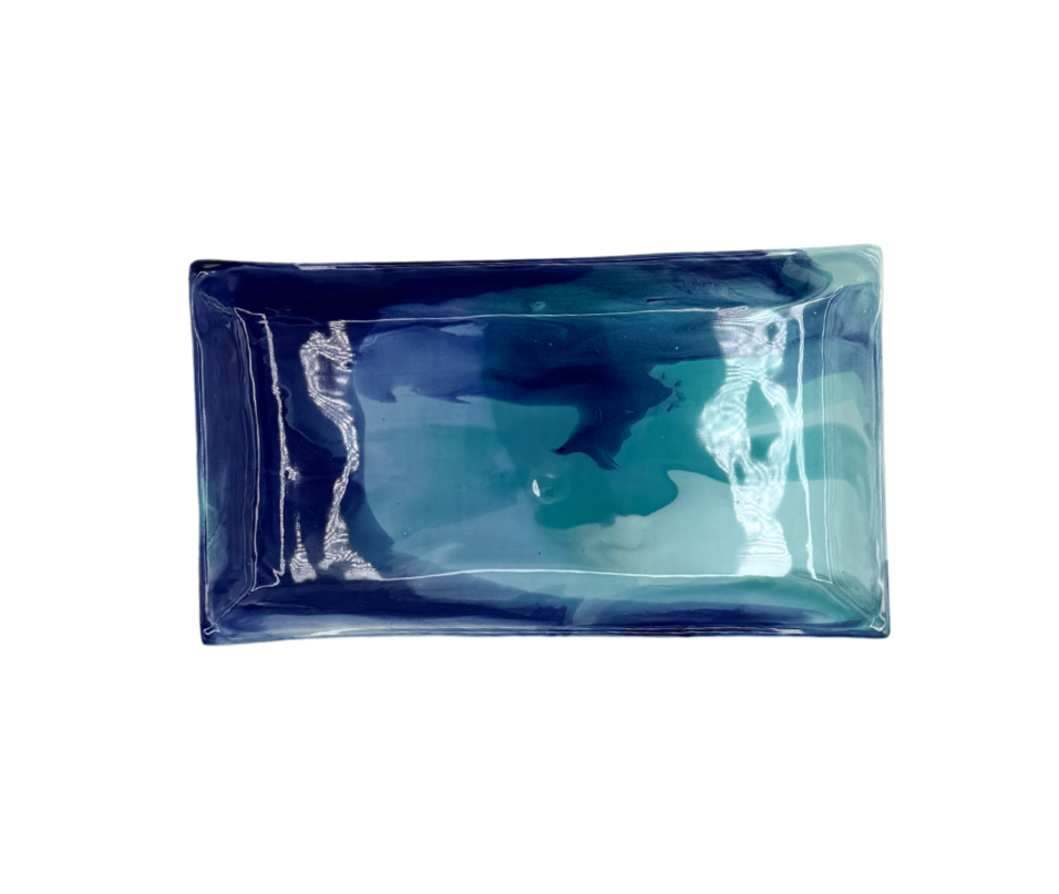 Paul Schneider Rectangle Tray, Geode Blue