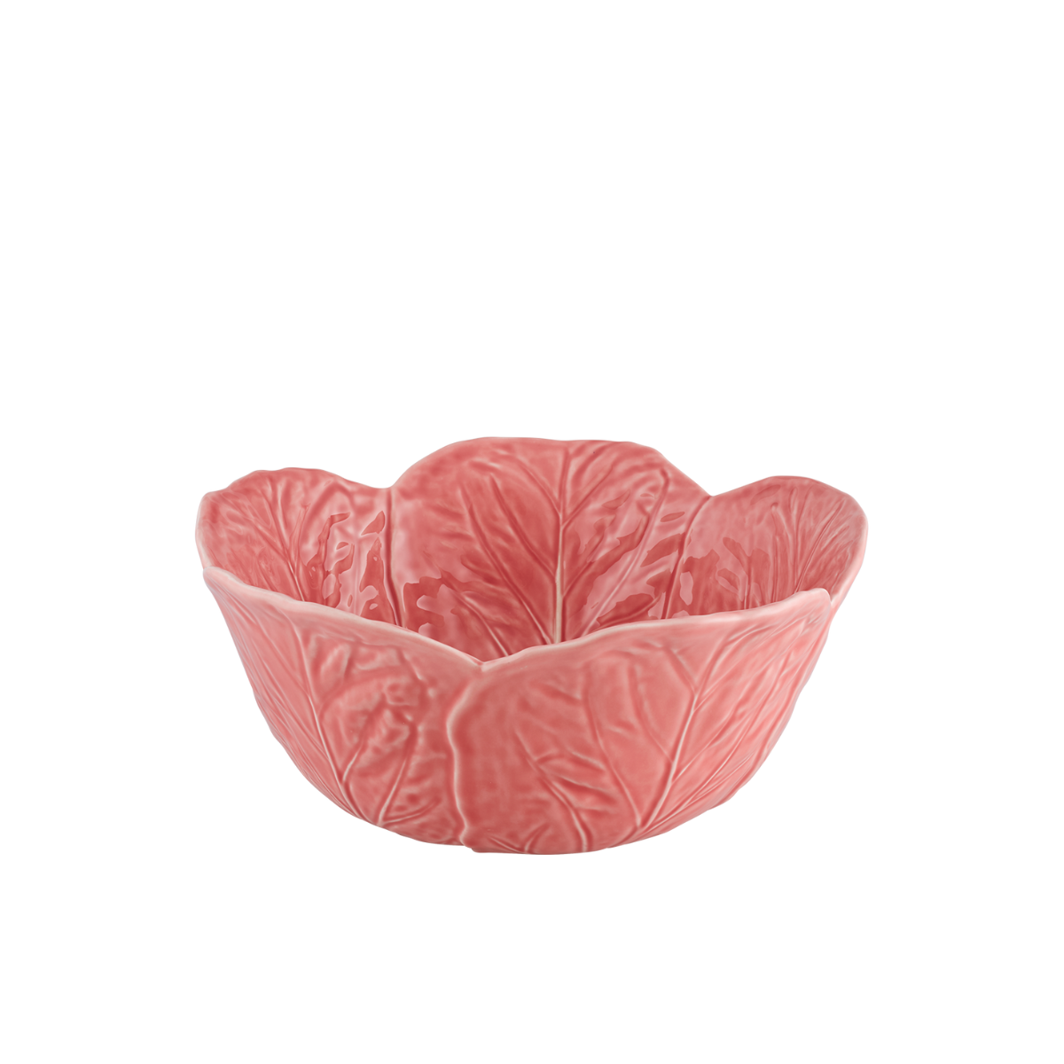 Bordallo Pinheiro Cabbage Tall Salad Bowl, Pink