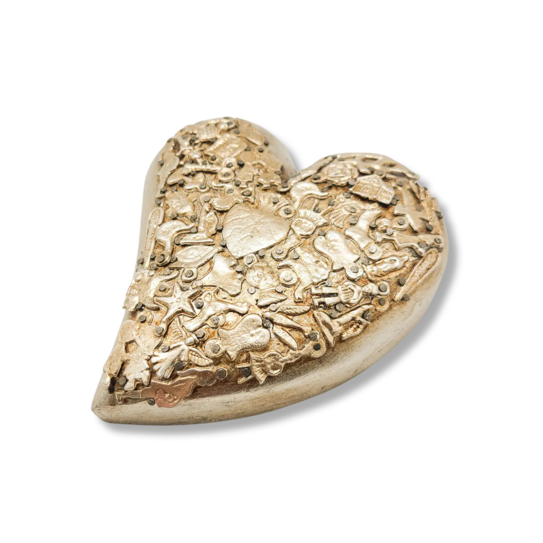 Gold Milagro Heart