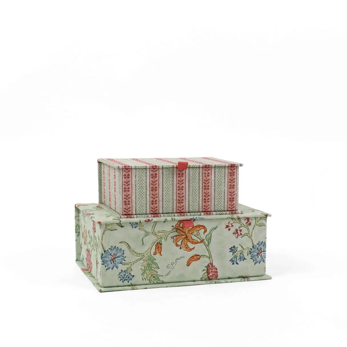 Benoit Boxes, Blockprint, Set of 2