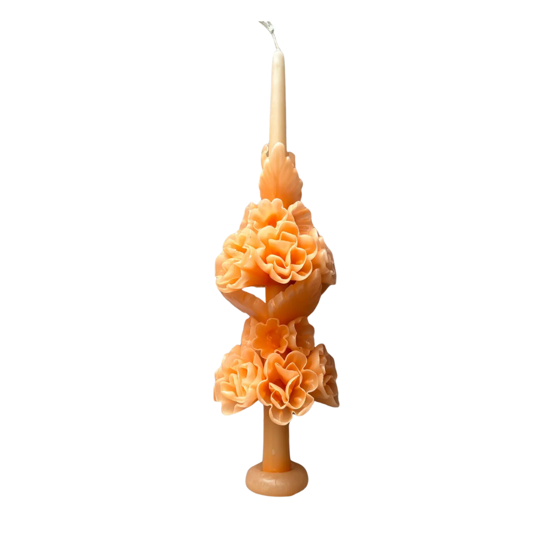 Oaxacan Taper Candle, Apricot