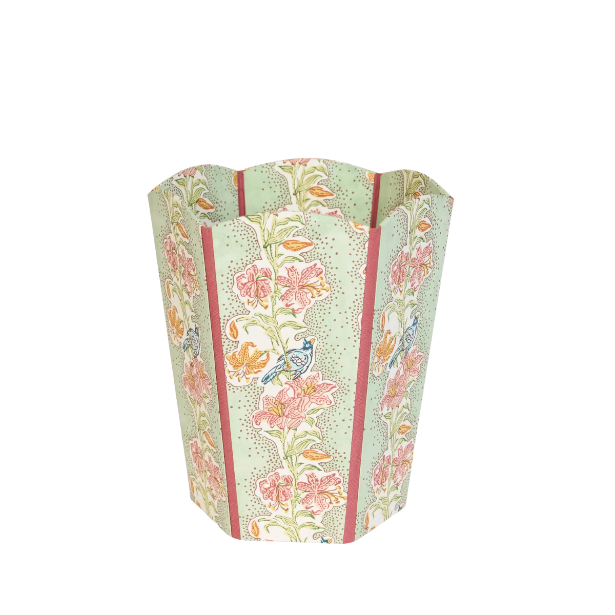 Elixa Hexagon Basket, Blockprint Floral