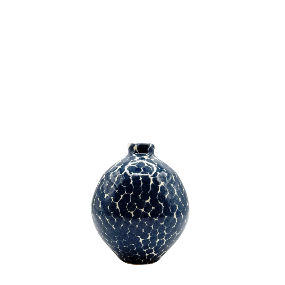 Paul Schneider Bud Vase / Jar, Dappled Blue