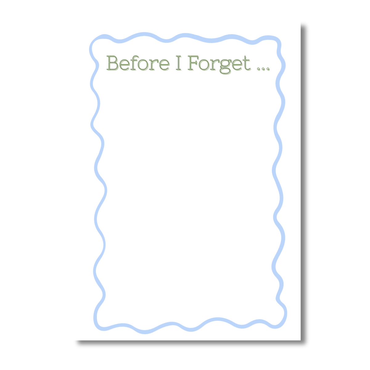 Before I Forget Notepads, Set of 2