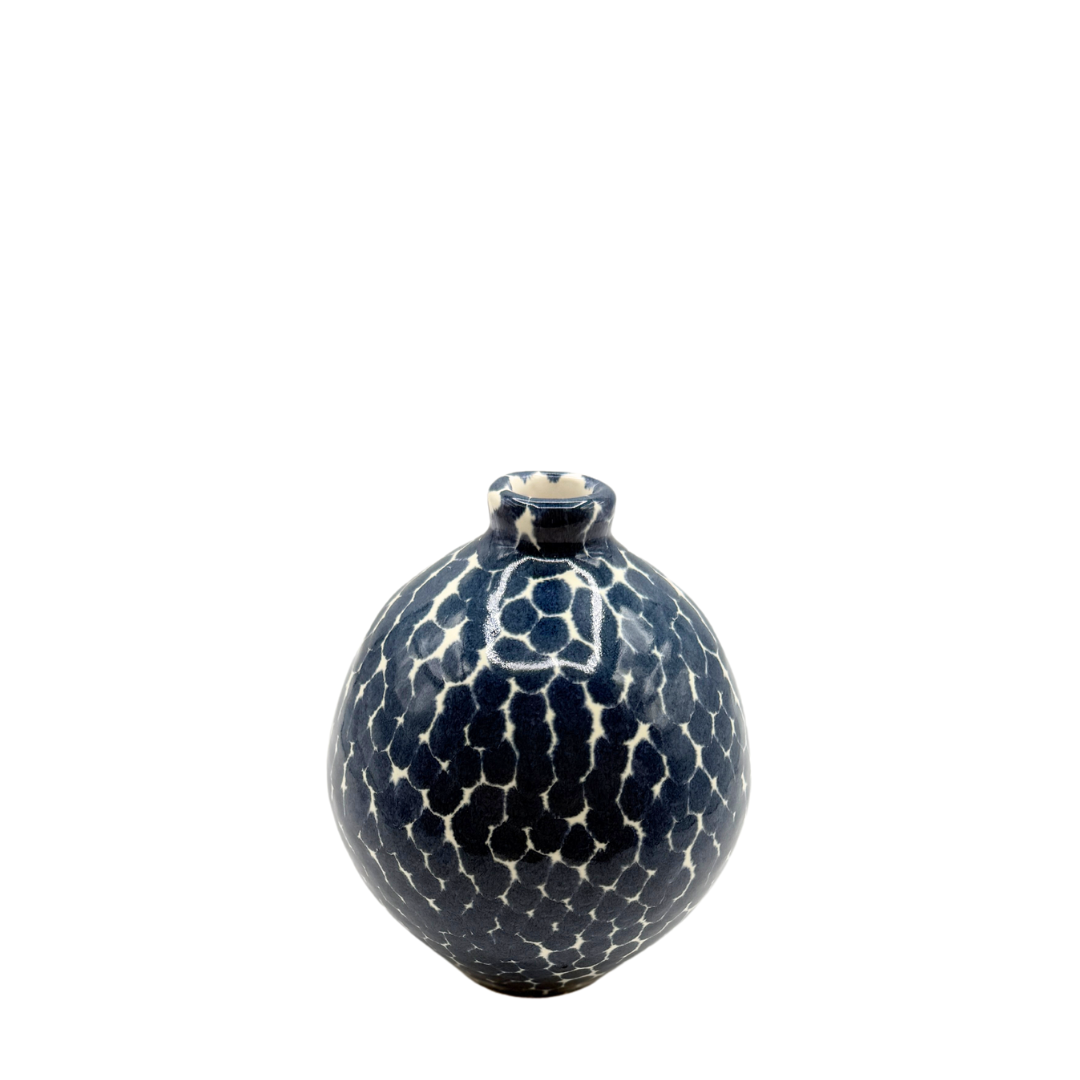 Paul Schneider Bud Vase / Jar, Dappled Blue