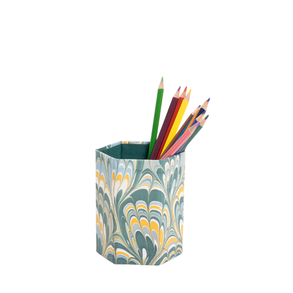 Stinson Pencil Cup, Greens/Golden