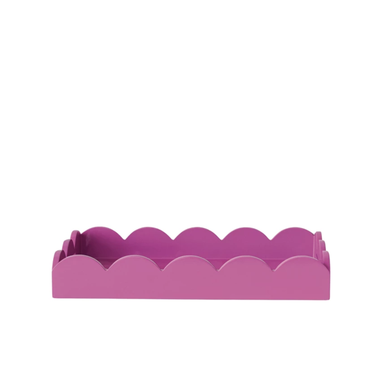 Felicity Scalloped Lacquer Small Tray, Pink