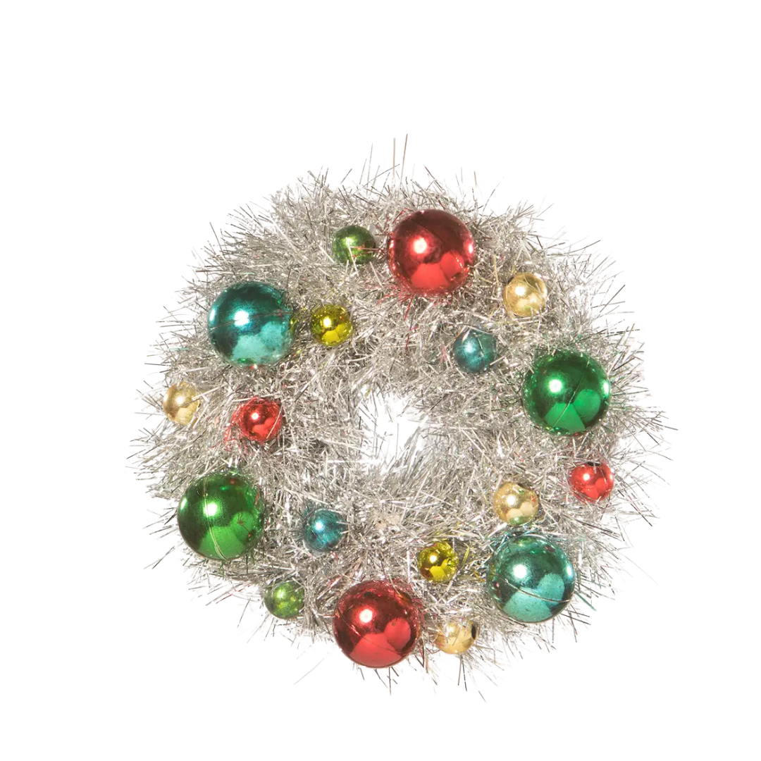 Tinsel & Baubles Ornament, Red/Blue/Green/Gold