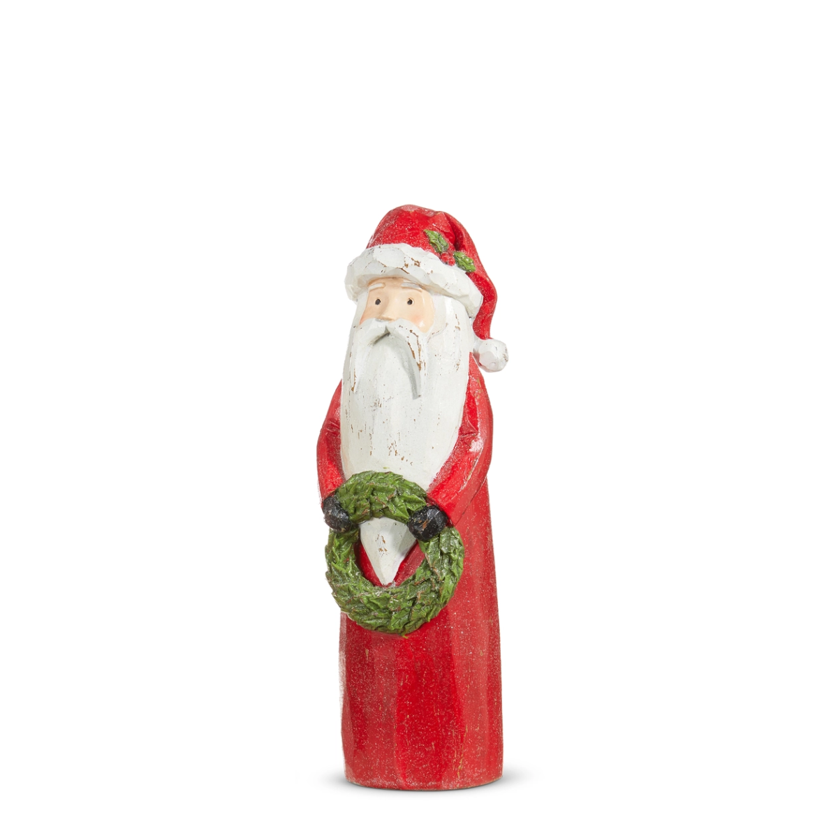 St. Nick Carved Wooden Santa, Medium