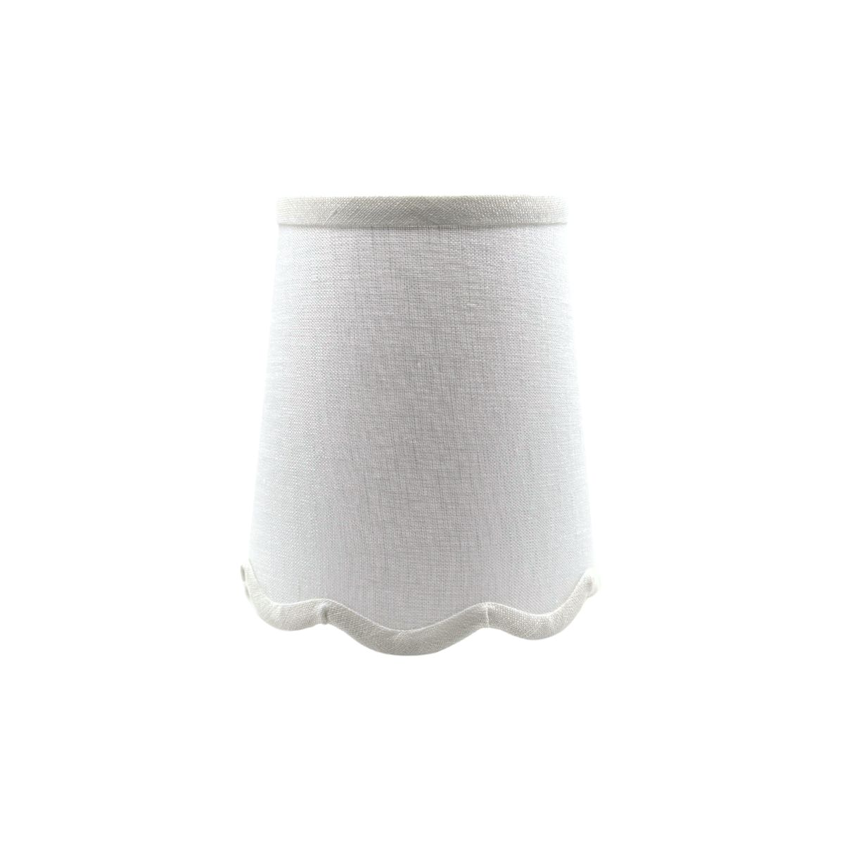 Penny Scalloped Chandelier Shade, White