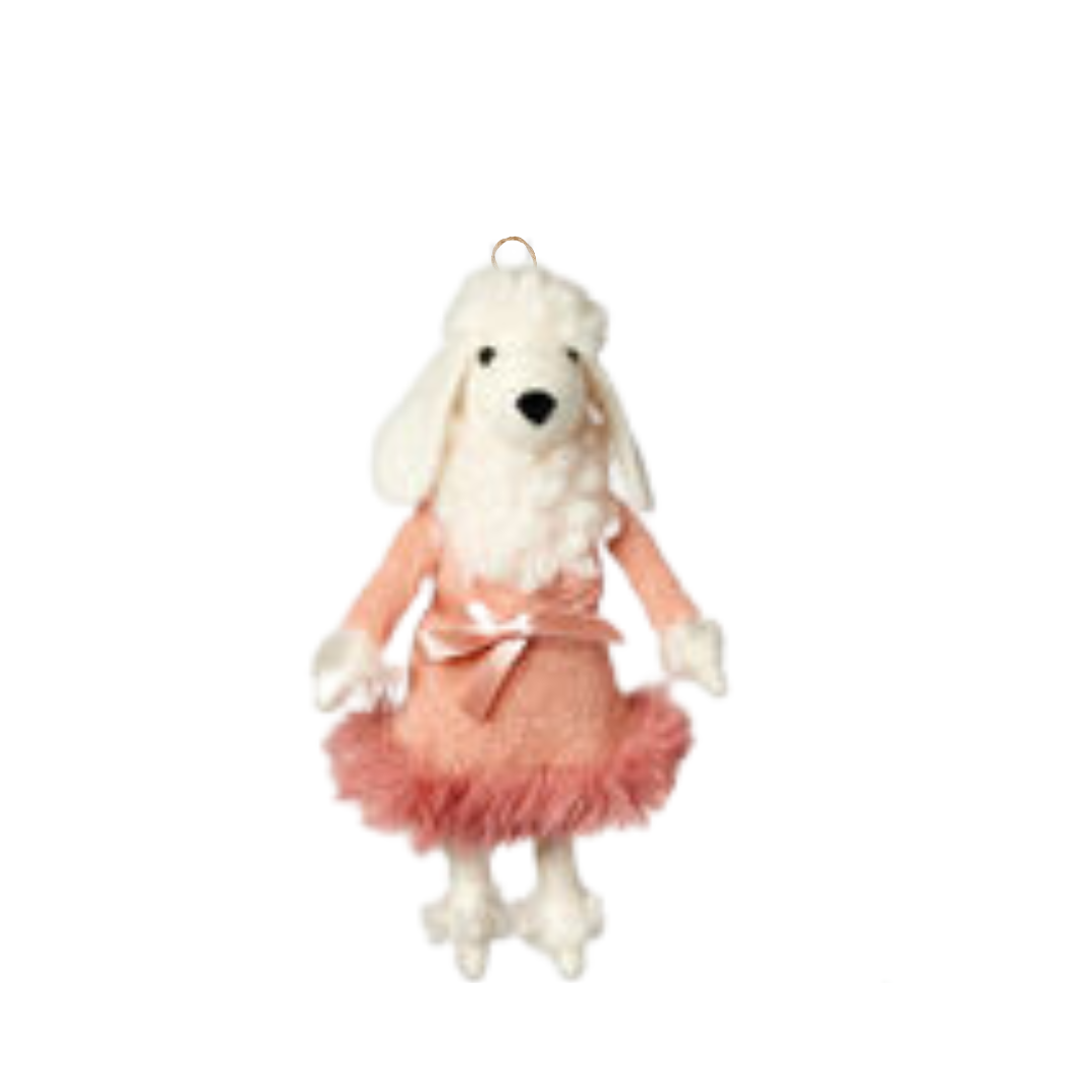 Darling Poodle Felt Ornament