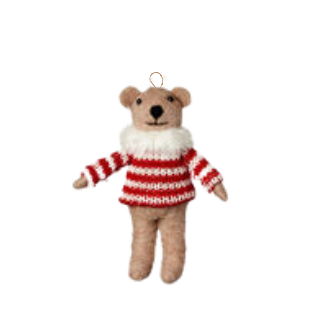 Darling Bear Felt Ornament