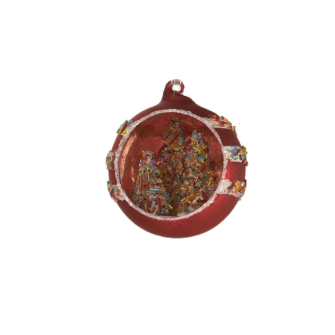 Sprinkles Diorama Ornament, Red