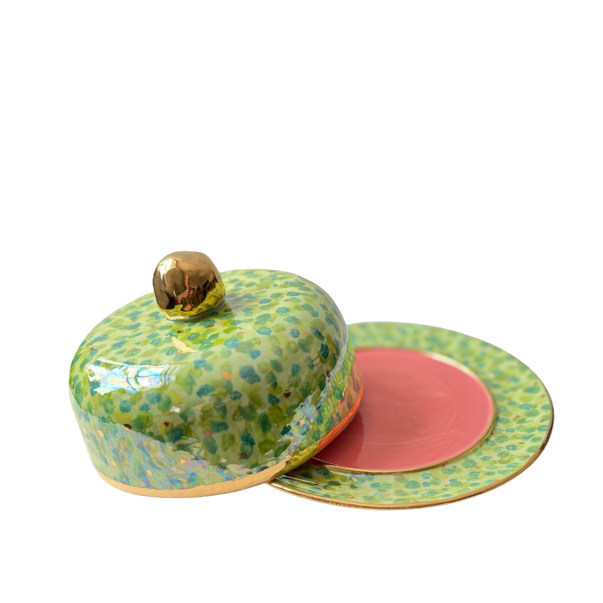 Mary Rose Young Butter Dish, Green