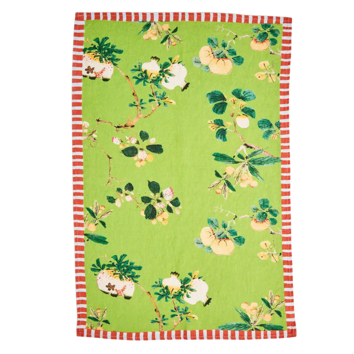 Pomegranates Tea Towel, Green