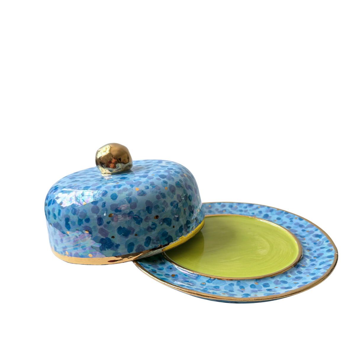Mary Rose Young Butter Dish, Blue/Green