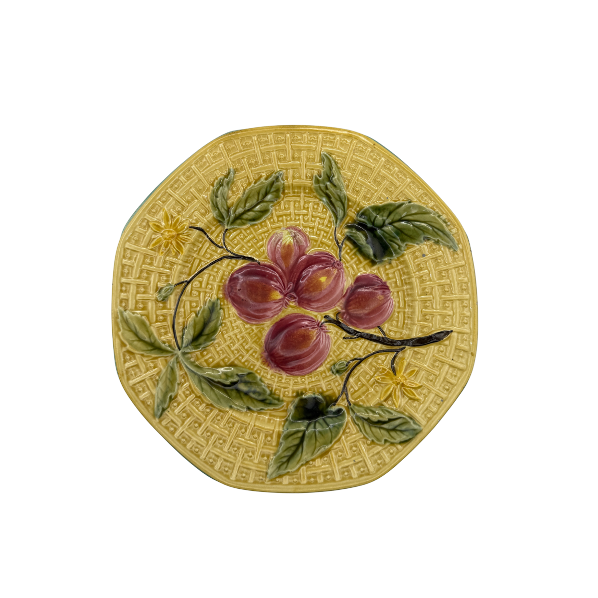 Vintage German Majolica Plate, 8.25"