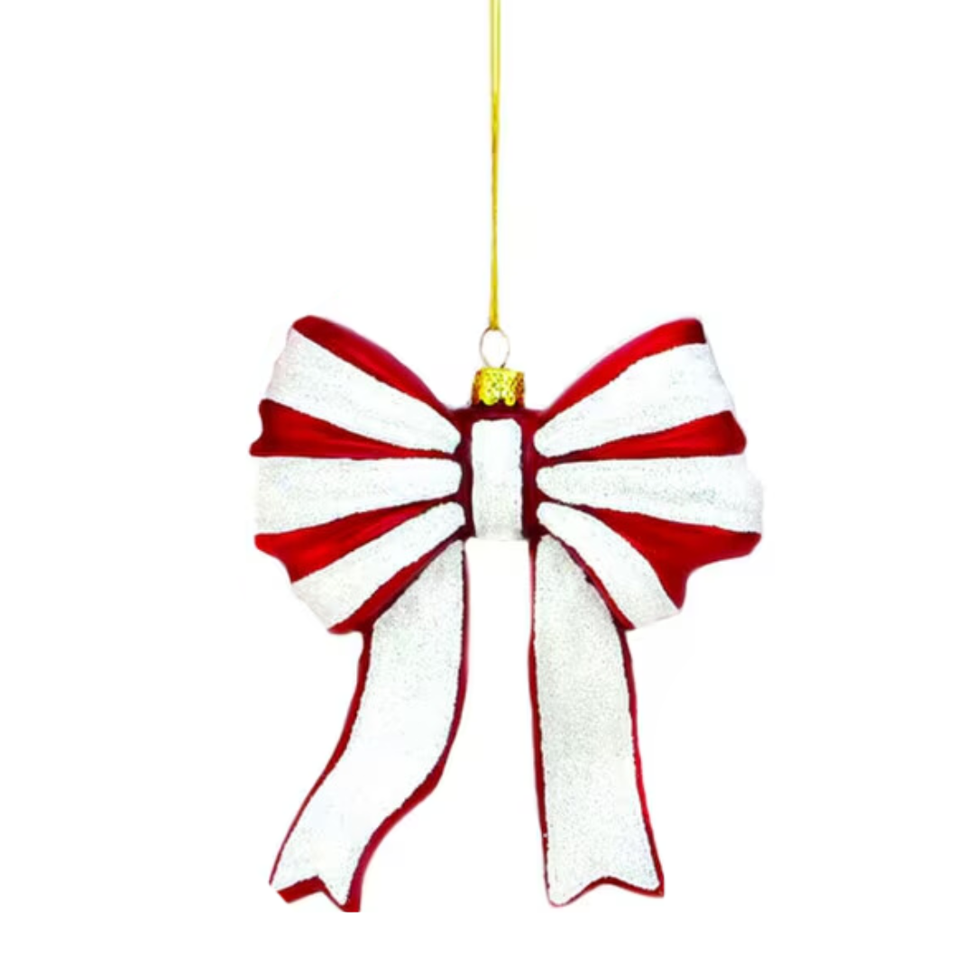 Oh Bow Special Ornament, Red/White