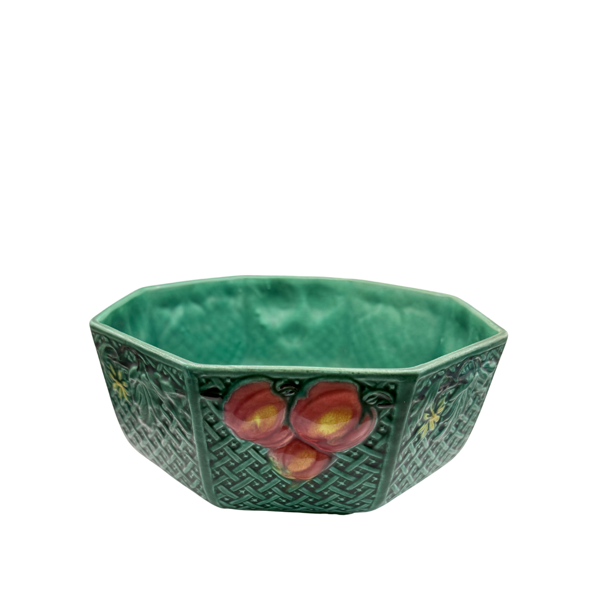 Vintage German Majolica Bowl, Green