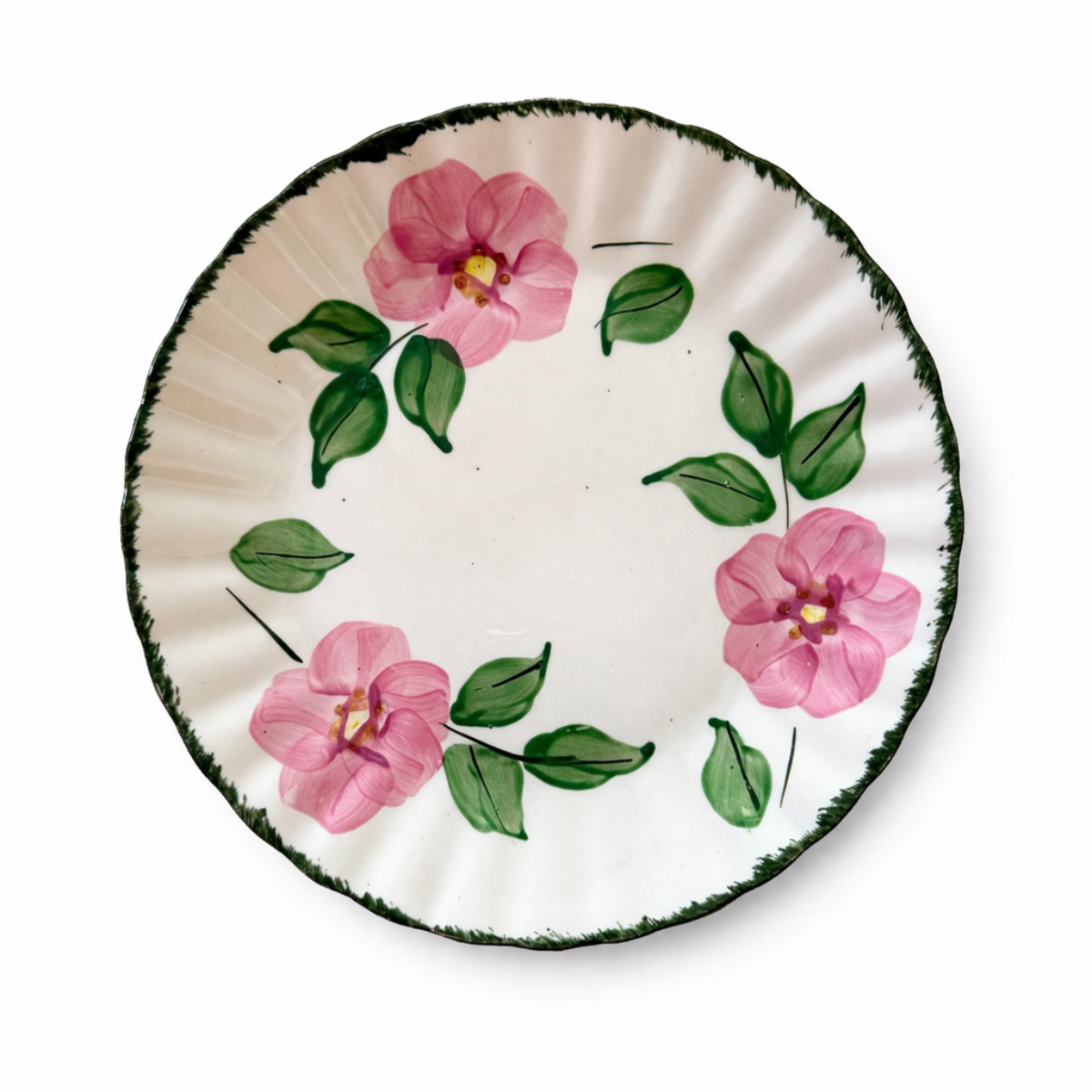 Vintage Handpainted Floral Plate