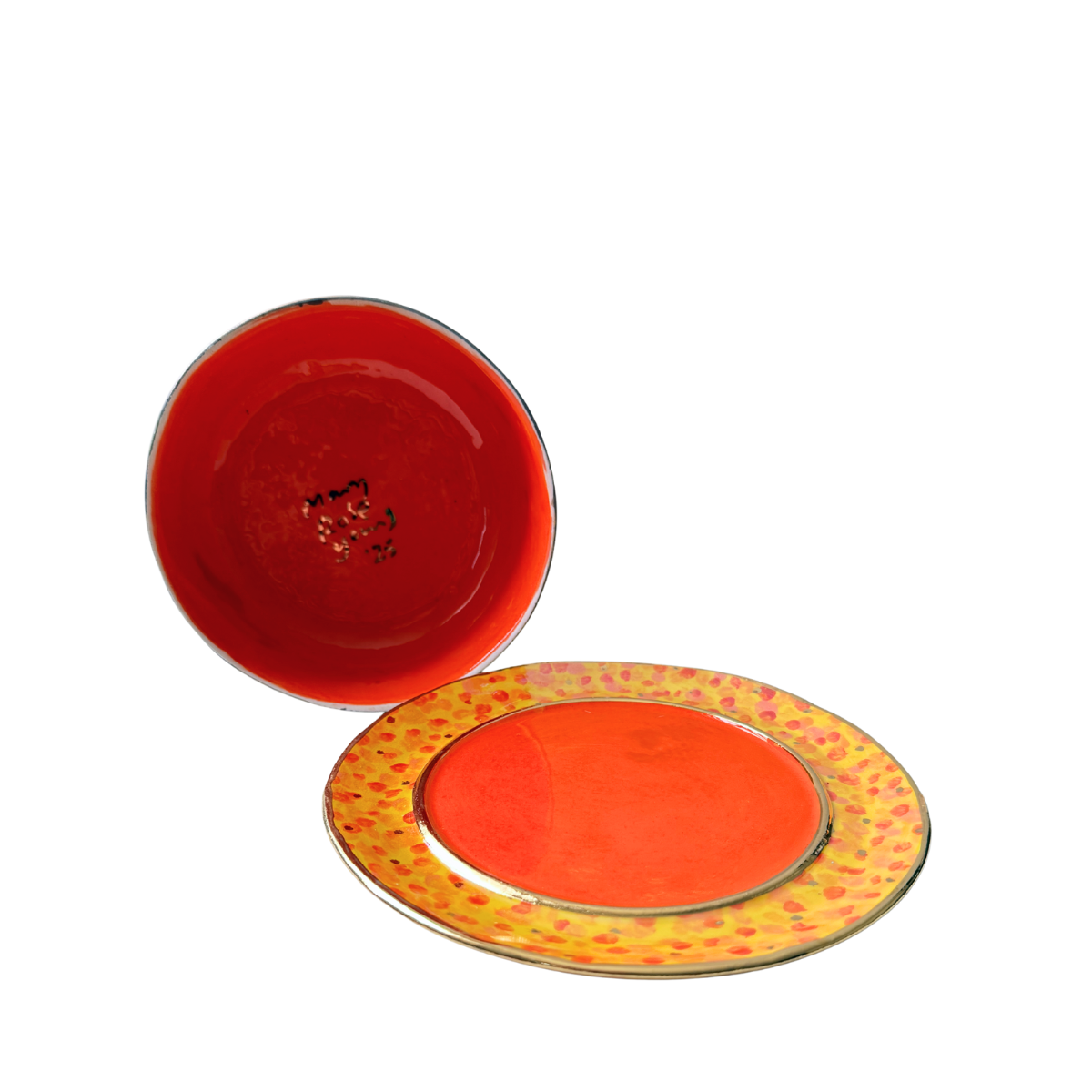 Mary Rose Young Butter Dish, Orange/Pink