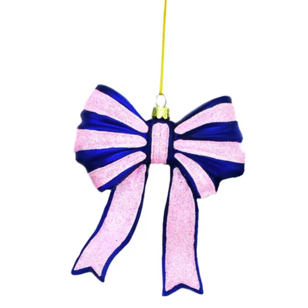 Oh Bow Special Ornament, Pink/Blue