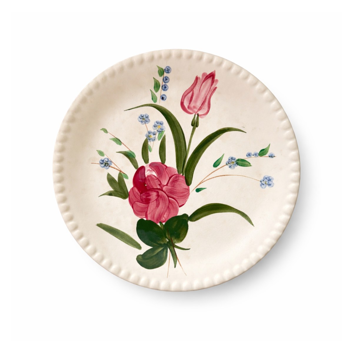 Vintage Handpainted Floral Plate