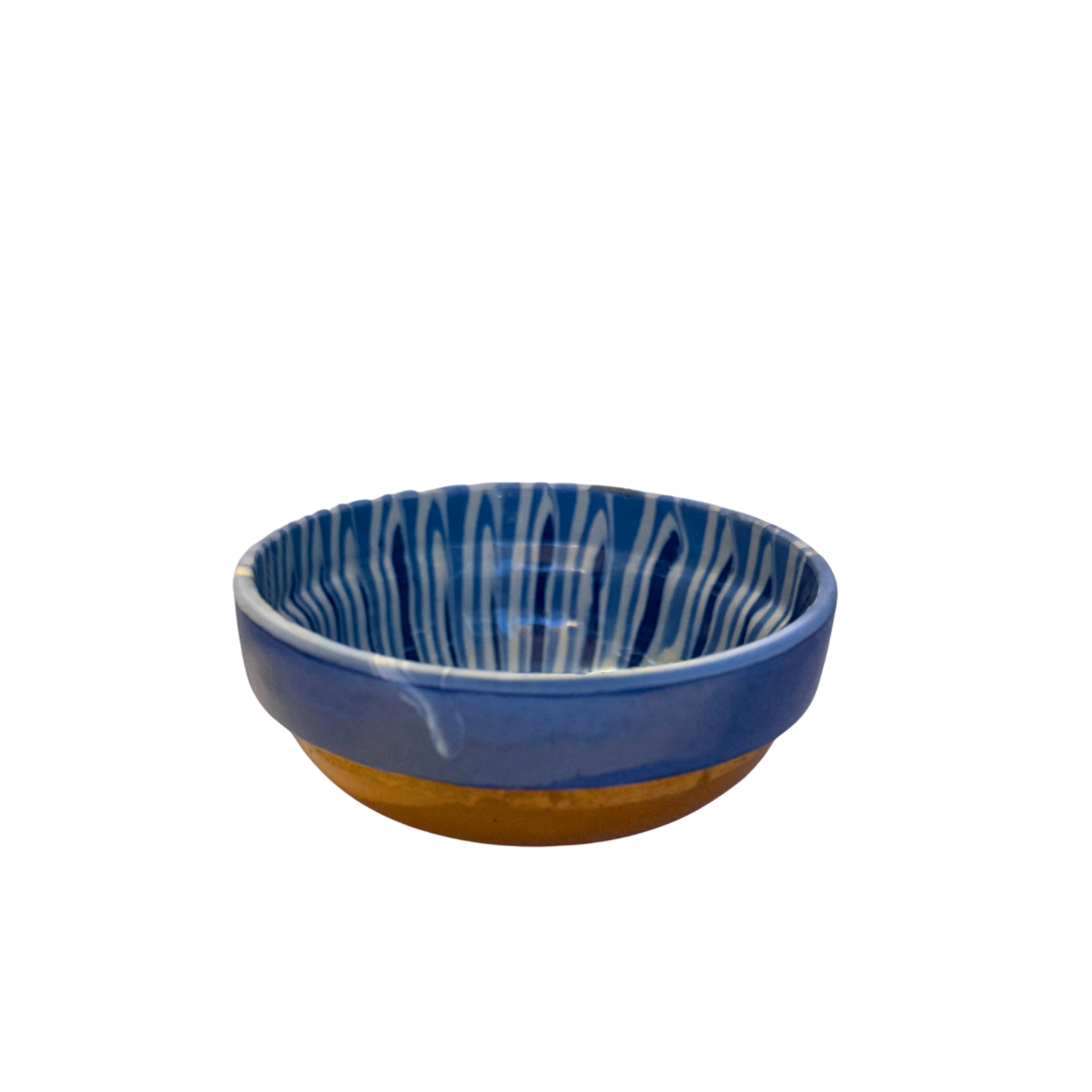 Homespun Marbled Bowl, Blues