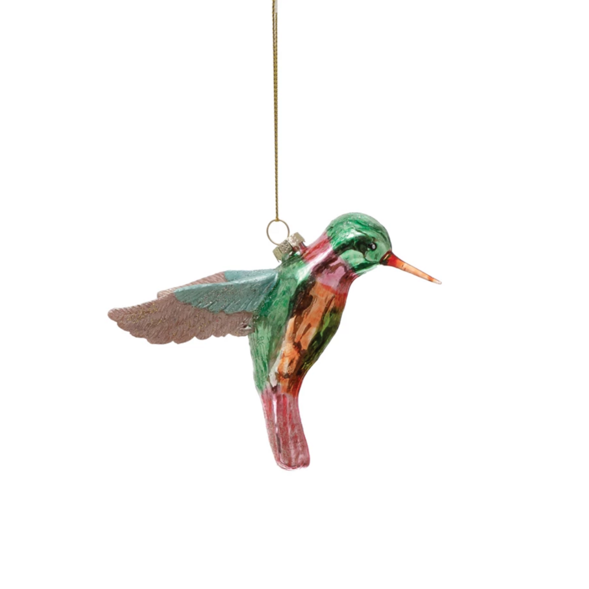 Flutter Glass Hummingbird Ornament