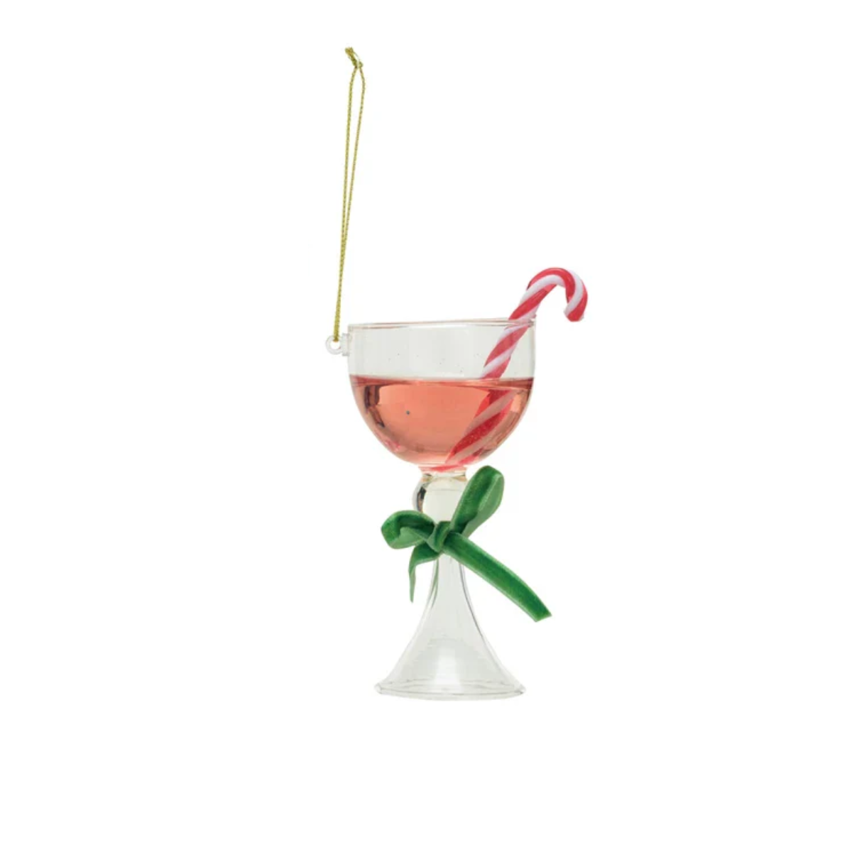 Candy Canetini Glass Ornament