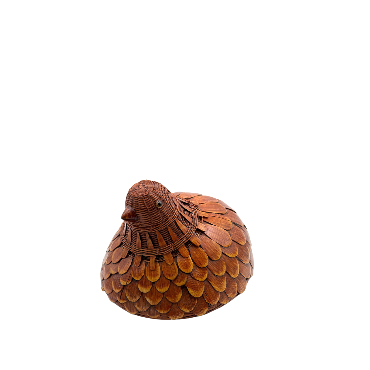 Vintage Woven Chicken Lidded Box