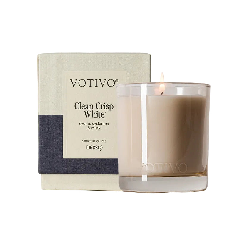 Votivo Clean Crisp White 10 oz. Signature Candle