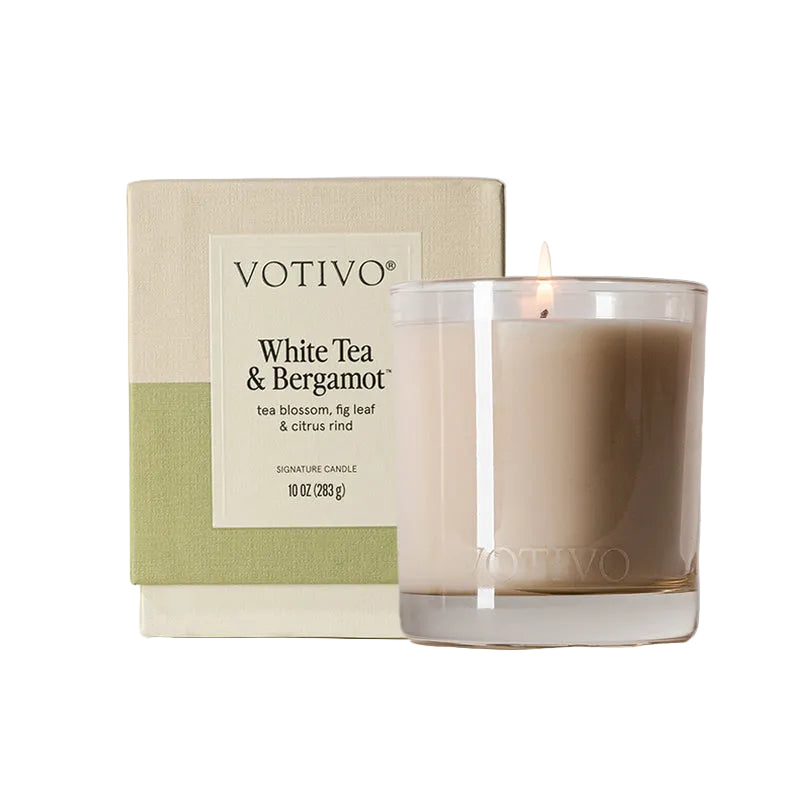 Votivo White Tea & Bergamot 10 oz. Signature Candle